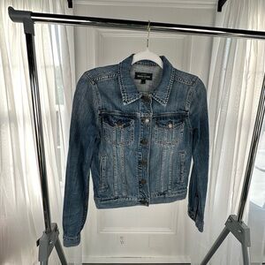 JCrew Classic Denim Jacket, XS, blue, gold buttons